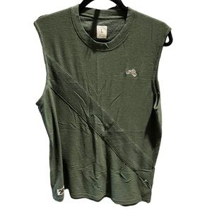 Tracksmith Sleeveless Wool Shirt Forrest Green